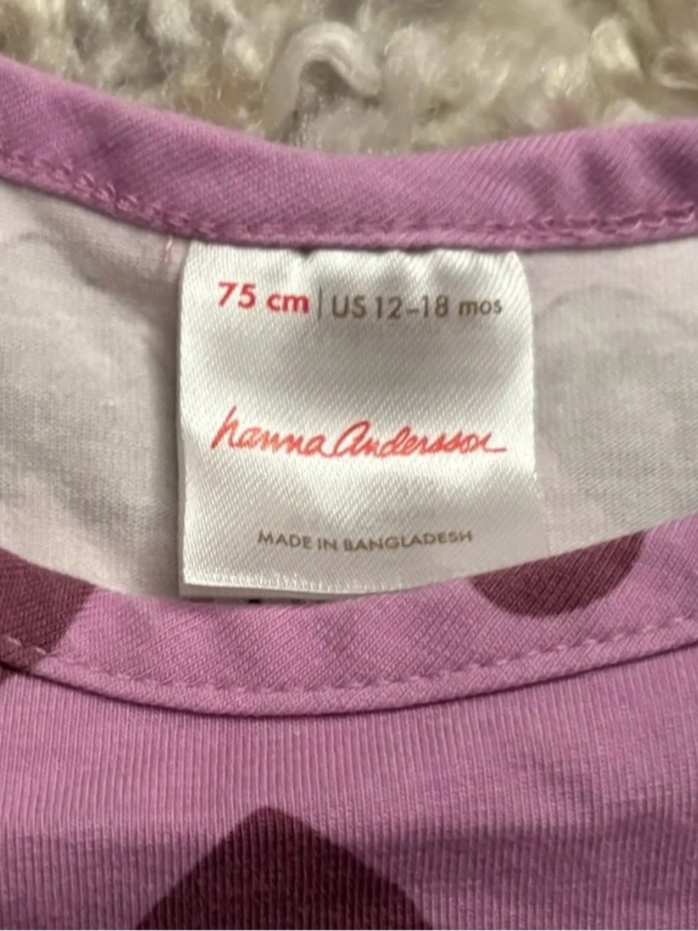 Hanna Andersson Purple Heart Dress & Legging Set | 12-18m